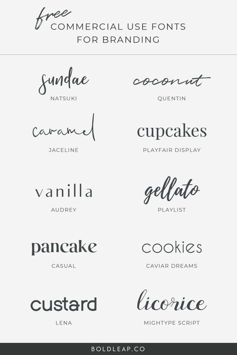 Fonts For Branding, Best Free Script Fonts, Font Tato, Typographie Logo, Font Love, Alfabet Font, Inspiration Typographie, Free Handwritten Fonts, Free Commercial Fonts