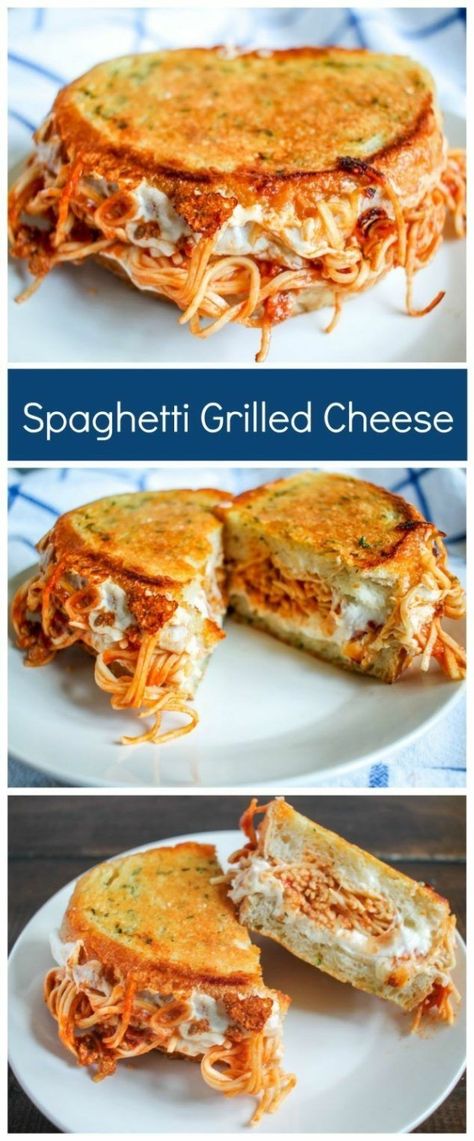 Spaghetti Grilled Cheese, Bread Crockpot, Grilled Cheese Recipes, Comfort Food Southern, Comfort Food Recipes Dinners, Easy Comfort Food, Yummy Comfort Food, Healthy Comfort Food, Cheese Sandwich