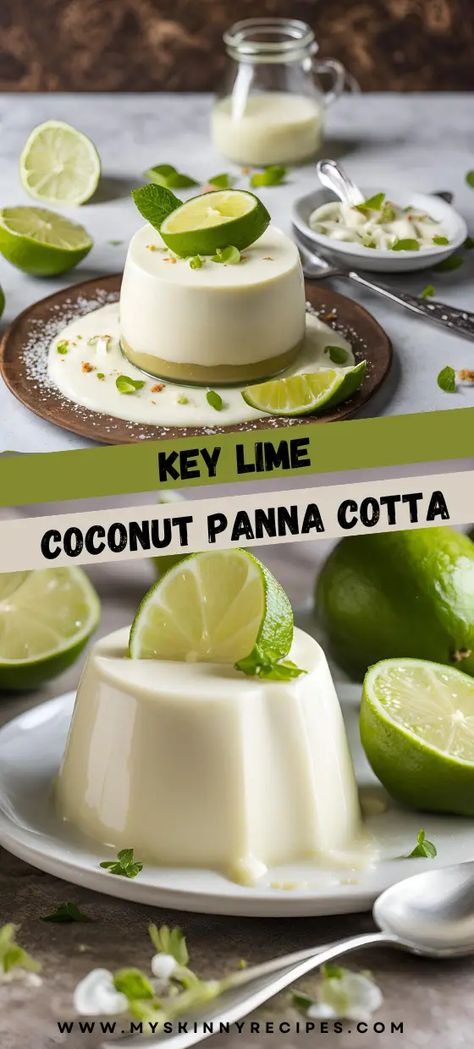 Coconut Jelly Dessert, Coconut Panna Cotta Recipe, Coconut Mousse Recipe, Flan Flavors, Coconut Desserts Easy, Best Panna Cotta Recipe, Xmas Charcuterie, Key Lime Dessert Recipes, Exotic Desserts