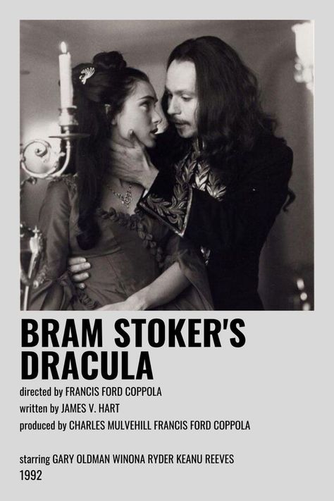 Bram Stoker's Dracula (1992) Vampire Movies List, Goth Movies, Stoker Movie, Halloween Costume Movie, Dracula Poster, Gothic Movies, Dracula Movie, Indie Movie Posters, جوني ديب