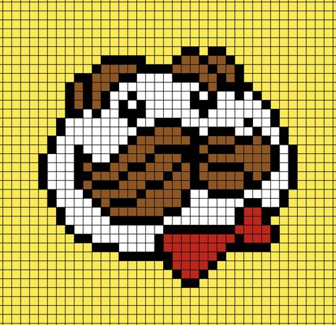 A pixel art template of the Pringles logo face with no shadow, plain. This is a mix between 2002 to 2009, and 2009 to now (2022). Mcdonalds Pixel Art, Food Pixel Art Grid, Pixel Art Logo, Pringles Logo, Graph Crochet, Easy Pixel Art, Pixel Drawing, Pixel Crochet, Pixel Art Grid