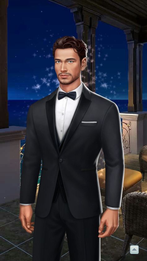 Ethan Ramsey, Choices Game, Baywatch, Black Suit, Open Heart, Formal Outfit, The Sims, Sims 4, Photo Art