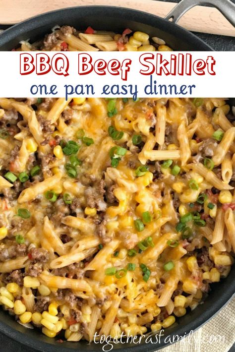 Mini Pasta, Pasta Skillet, Corn Pasta, Skillet Pasta, Fast Dinner Recipes, Stove Top Recipes, One Pan Dinner, Chicken Easy, Beef Pasta