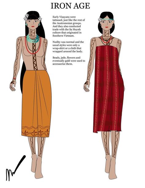 Illustrated by Nahia Lloren Precolonial Philippines, Pre Colonial Philippines, Colonial Philippines, Philippines Outfit, Philippine Mythology, Filipino Clothing, Philippines Fashion, Filipino Fashion, Filipino Art