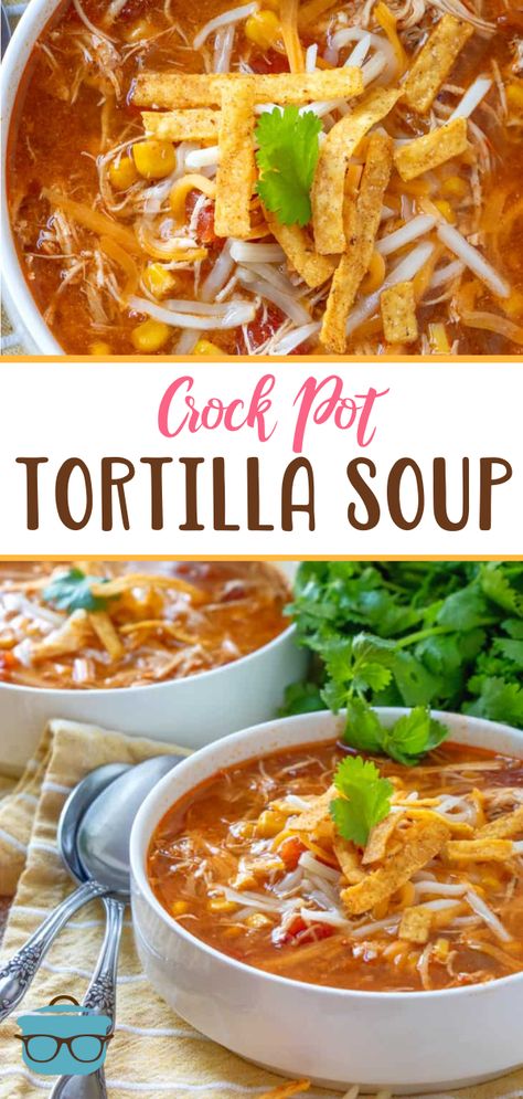 Crock Pot Tortilla Soup, Best Crock Pot Chicken, Crock Pot Chicken Tortilla Soup, Summer Crockpot, Soup Crockpot, Easy Crockpot Dinners, Crock Pot Chicken, Crockpot Soup Recipes, Recipes Summer