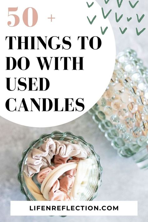 Want to reuse candle ars you have hanging around? Here's 50 things to with used candles! Repurpose Candle Wax, Leftover Candle Jars, Reuse Candle Wax, Clean Candle Jars, Leftover Candle Wax, Reuse Candle, Reuse Candle Jars, Leftover Candle, Candle Reuse