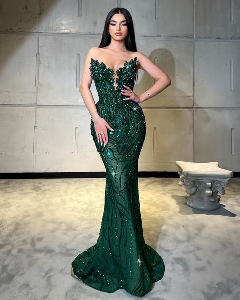 One in calming blue and one in green,not just dresses but two works of art💫 #eveningdress #promdress #walone #feather #blue #emerald #longdresses Sequin Prom Dresses Mermaid, Dress With Applique, Colour Names List, Green Prom, Sequin Prom Dress, Perfect Prom Dress, Prom Dresses Online, Green Prom Dress, 2024 Fashion