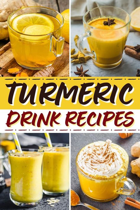 Turmeric Drink Recipes, Turmeric Detox Drink, Reflux Recipes, Turmeric Tea Recipe, Turmeric Drink, Honey Drink, Drinks To Try, Acid Reflux Recipes, Easy Teas