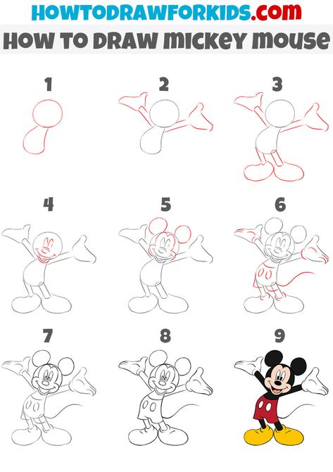 How To Draw Mickey And Minnie Mouse Step By Step, How To Draw Mickey And Minnie, Mickey Mouse Simple Drawing, Mickey Mouse Sketch Easy, Mickey Easy Drawing, Step By Step Mickey Mouse Drawing, Mickey Mouse How To Draw, How To Draw A Mickey Mouse, Mickey Mouse Drawing For Kids