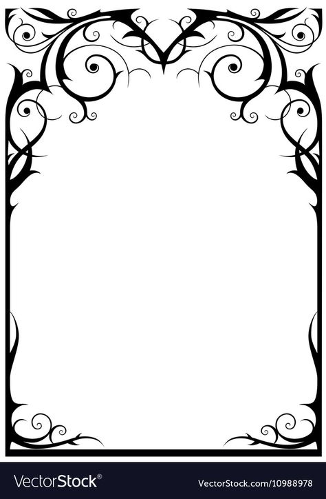 Page Frames, Page Borders Design, Frame Border Design, Book Page Art, Frame Vector, Silhouette Images, Borders And Frames, High Fantasy, Book Binding