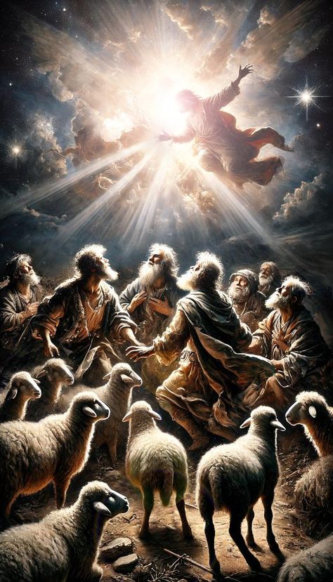 This is a digital image download that can be printed up to 35x20 inches. If you're looking for the art print that we ship to you, it's available in our shop. "And there were in the same country shepherds abiding in the field, keeping watch over their flock by night. And, lo, the angel of the Lord came upon them, and the glory of the Lord shone round about them: and they were sore afraid. And the angel said unto them, Fear not: for, behold, I bring you good tidings of great joy, which shall be to all people. For unto you is born this day in the city of David a Saviour, which is Christ the Lord." (Luke 2:8-11) Though it takes a LOT of prompts with just the right wording to get just the right image, we've found AI image prompt engineering to be a great tool for birthing some of the most sacre The Angel Of The Lord, The Birth Of Jesus Christ, Angel Of The Lord, City Of David, Prompt Engineering, Christian Art Print, Birth Of Jesus Christ, Luke 2, Jesus Christ Artwork