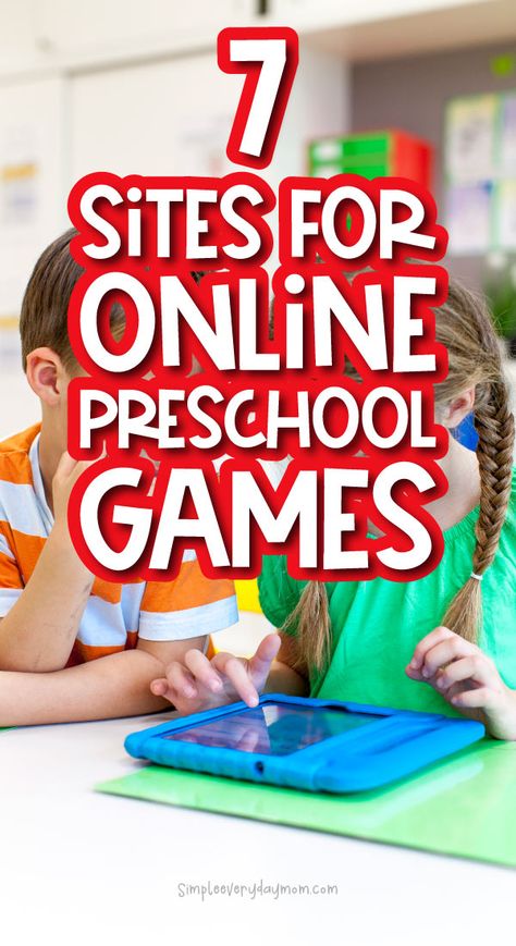 Tutoring Preschoolers, Best Games For Preschoolers, Preschool Computer Activities, Kindergarten Online Learning Activities, No Prep Math Games Kindergarten, Sharing Games For Preschoolers, Classroom Screen, Tutoring Online, Fun Sites