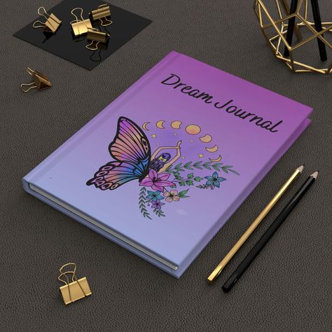 #etsy #purple #dreamdiary #dreamjournal #dreamnotebook #butterflynotebook #journal #diary #notebook Diary Cover Design, Purple Diary, Dream Notebook, Card Journal, Diary Cover, Tarot Journal, Dream Diary, Diary Covers, Handmade Bookmarks