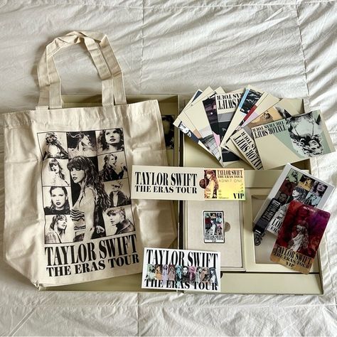 Official Taylor Swift Eras Tour VIP Merchandise Box Taylor Swift Prints, Ts Eras Tour, Ts Eras, Taylor Swift Merchandise, Concert Ticket, Taylor Swift Eras Tour, Taylor Swift Eras, Postcard Set, Concert Tickets