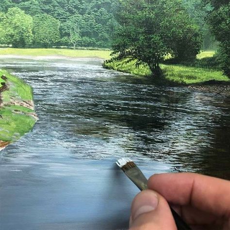 Landscape Painting Lesson, Michael James Smith, Choppy Water, Oil Painting Lessons, Acrylic Art Projects, Oil Painting Inspiration, James Smith, River Painting, Oil Painting Tutorial