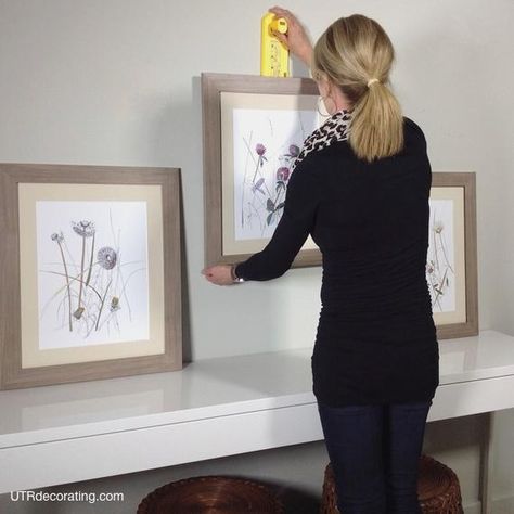 How to Hang Three Pictures — It’s Easier Than You Think! Three Pictures On Wall, 3 Pictures On Wall, Hanging Pictures On The Wall, Pictures On Wall, Small Living Room Decor, How To Hang, 3 Piece Wall Art, Picture Hanging, Hanging Pictures