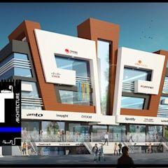 Commercial Building Plans, Building Front Designs, House Architecture Styles, Shopping Mall Architecture, Commercial Design Exterior, Commercial And Office Architecture, Office Architecture, House Outer Design, Small House Elevation Design