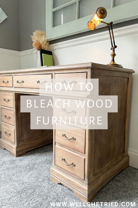 Easy ways to bleach wood furniture for a costal finish Costal Furniture, Bleach Furniture, Bleach Wood Furniture, Bleach Wood, Restore Wood Furniture, Diy Furniture Building, Restore Wood, Revamp Furniture, Staining Furniture