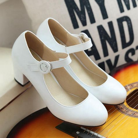 Mary Jane Heels 6 cm high (Black, Pink, White, Beige) – A Lark And A Lady Cottagecore Shoes Heels, Fem Wangxian, Cottagecore Sandals, Mary Janes Aesthetic, Shoe Corner, Cottagecore Shoes, White Mary Jane Shoes, Fancy Shoes, Girly Shoes