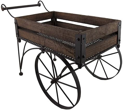 Yard Cart, Wagon Planter, Metal Wagon, Wood Wagon, Garden Wagon, Wooden Cart, Wagon Cart, Wooden Wagon, Plant Stands Outdoor