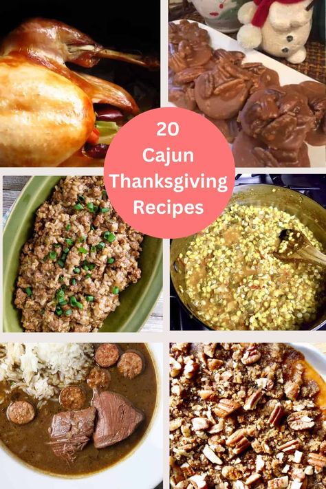 Introduce the bold flavor of these tantalizing Cajun Thanksgiving recipes to your holiday table. From appetizers to desserts, they may steer you away from your traditional Thanksgiving feast, but they won't disappoint! There's roasted turkey, rice dressing, and other traditional side dishes, too New Orleans Thanksgiving Recipes, Cajun Thanksgiving Dishes, Cajun Cake Recipe, Cajun Thanksgiving, Louisiana Crunch Cake, French Donuts, Bread Pudding Sauce, Cajun Christmas, Rice Dressing