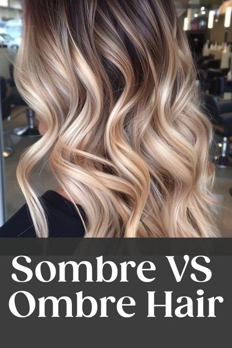 Blonde sombre ombre hair highlighting the gradual blend from dark to light tones. Hair Light To Dark Ombre, Long Layered Ombre Hair, Ombre And Highlights, Ombre Vs Sombre, Blonde Hair Color Ideas Brown Roots, Ombre Hair Color For Brunettes Blonde, Highlights On Balayage Hair, Medium Blonde Ombre Hair, Died Hairstyles Hair Dye Blonde