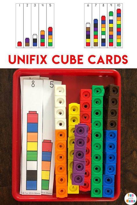 Unifix Cube Activities, Unifix Cubes, Snap Cubes, Prek Math, Pattern Activities, Math Manipulatives, Early Math, Math Activities Preschool, Mental Math