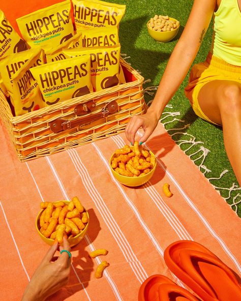 Snack Picnic, Food Package Photography, Snacks Photoshoot, Chips Photoshoot, Snacks Product Photography, Snack Photoshoot, Snack Branding, Cpg Photography, Snacks Creative Ads