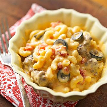 Tex-Mex Mac and Cheese | Midwest Living Mexican Cheese, Slow Cooker Dinner, Chile Pepper, Elbow Macaroni, Cheese Recipe, Cheese Dip, Tex Mex, Cheese Recipes, Mac And Cheese