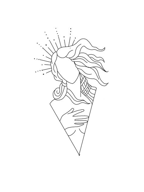 Afrodita Tattoo, Fine Line Tattoo Flash, Origami Tattoo, Cage Tattoos, Tatuagem Masculina Pequena, Greek Mythology Tattoos, Taurus Tattoos, Mythology Tattoos, Tattoo Style Drawings