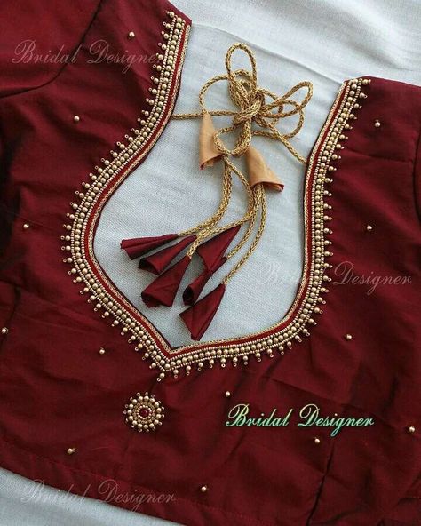 Simple Neck Design, Pink Blouse Designs, Blouse Maggam Work, Silk Saree Blouse Designs Patterns, Patch Work Blouse Designs, Maggam Work Blouse, Blouse Designs Catalogue, Latest Blouse Designs Pattern, Wedding Saree Blouse