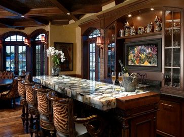 Ocean Reef - mediterranean - Family Room - Miami - ROBERT WADE AND ASSOCIATES Mediterranean Family Room, Ocean Reef, Agate Table, Agra India, Kitchen Tops, Patio Table, Counter Top, Agra, Kitchen Counter