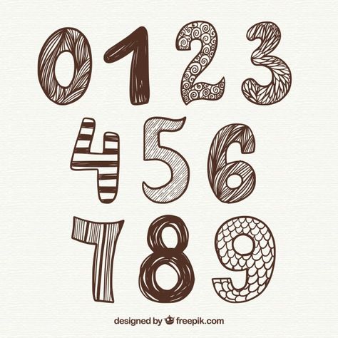 Hand Drawn Numbers, Number Doodles, Tropical Flowers Illustration, Birthday Doodles, Birthday Doodle, Metal Numbers, Lettering Styles Alphabet, Hand Lettering Drawing, Promotional Banners