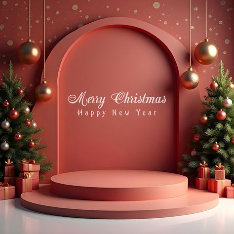 Christmas background and stage podium for product display 3d rendering #pikbest#Backgrounds Christmas Background Design, Stage Podium, Christmas Stage, Music Decor, Snow Christmas, Christmas Banners, 3d Christmas, Wall Background, Product Display