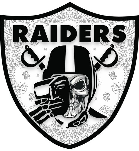 Raiders Skull, Auto Shop Logo, Bandana Background, Raiders Tattoos, Skull Bandana, Abstract Resin Art, Cricut Stickers, Raiders Wallpaper, Raiders Stuff