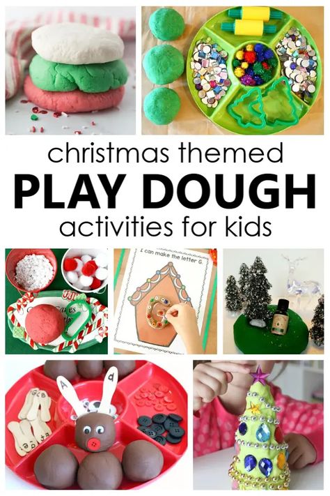 Play Dough Christmas, Play Dough Activities, Christmas Play Dough, Christmas Learning Activities, Play Dough Crafts, Christmas Learning, Christmas Preschool, Fun Christmas Activities, Christmas Centers