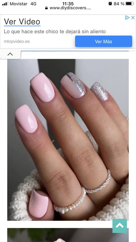 Dark Pink And Silver Nails, Light Pink And Silver Nails, Pink And Grey Nails Designs, Grey Pink Nails, Gray And Pink Nails, Pink And Gray Nails, Grey And Pink Nails, Pink Nails With Design, Pink And Grey Nails