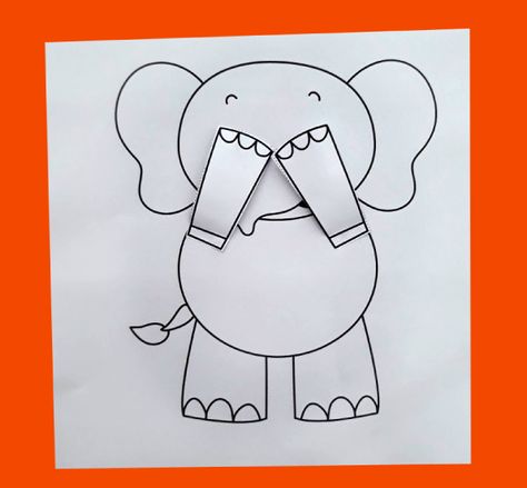 Peekaboo Elephant Printable Craft Elefant Craft Preschool, Kindergarten Elephant Craft, Elephant Art Activities For Preschool, Elephant Art Kindergarten, Strictly No Elephants, Build An Elephant Printable, Craft Elephant, Welcome Craft, Frog Printable