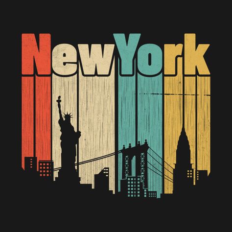 Shopping Poster Design, Tshirts Design Ideas, New York Graphic Design, New York Tshirt, Street Style Design, Design For Tshirt, New York Graphic, New York Design, New York Logo