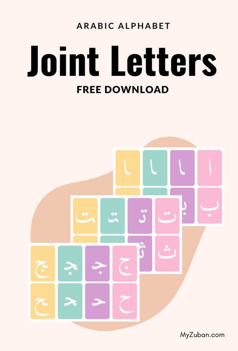 Arabic Alphabet Joining Letters Flashcards PDF Download - My Zuban Arabic Alphabet Flashcards, Arabic Flashcards Printable, Arabic Connecting Letters Worksheets, Arabic Flashcards, Arabic Letters For Kids, Arabic Letters, Arabic Alphabet Pdf, Letters In Arabic, Arabic Colors