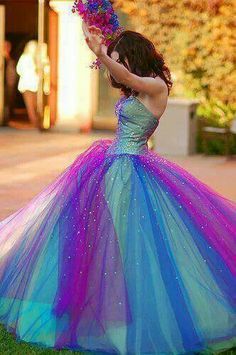 Bi-pride on Pinterest | Bisexual, Lgbt and Transgender 파티 드레스, Rainbow Wedding, Beauty Dress, Gorgeous Gowns, Quinceanera Dresses, Beautiful Gowns, Fancy Dresses, Dream Dress, Wedding Gown