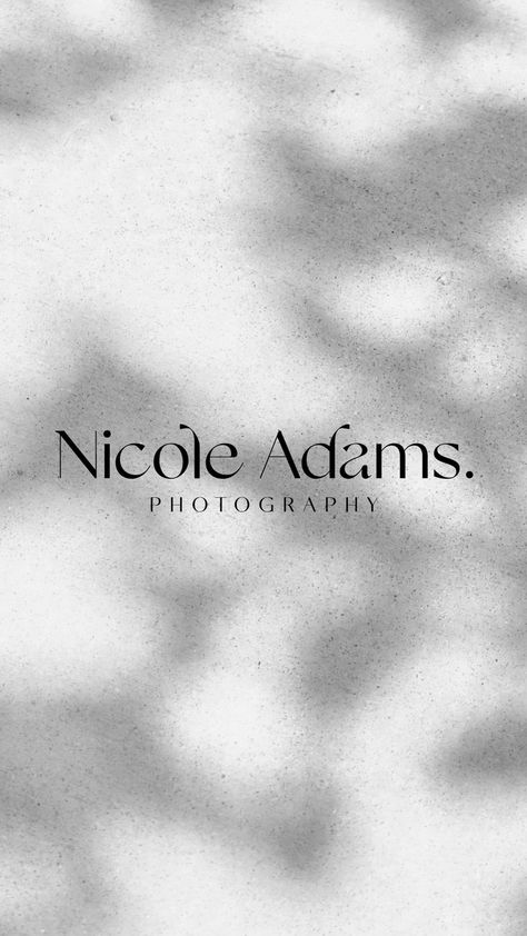 A shadow background photo, showing light dappled on a wall. A minimal black logo for Nicole Adams wedding photography is overlaid. Logo design for small female businesses. Wedding Photographer Logo Design, Photographer Logo Design, Wedding Photographer Logo, Wedding Photography Logo, Photographer Logo, Minimal Logo Design, Minimal Wedding, Wedding Logos, Minimal Style