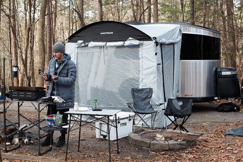 Airstream Basecamp 20, Basecamp Airstream, Base Camp Tent, Teardrop Trailer Camping, Manifest Life, Airstream Basecamp, Airstream Living, Rv Campsite, Air Stream