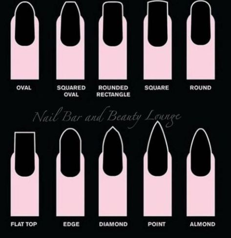 A trend that has been popular is acrylic nail shapes. Acrylic Nail Shapes, Different Nail Shapes, Nagellack Trends, Fall Nail Trends, Dark Nails, Popular Nails, Nail Shapes, Manicure E Pedicure, Nail Polishes