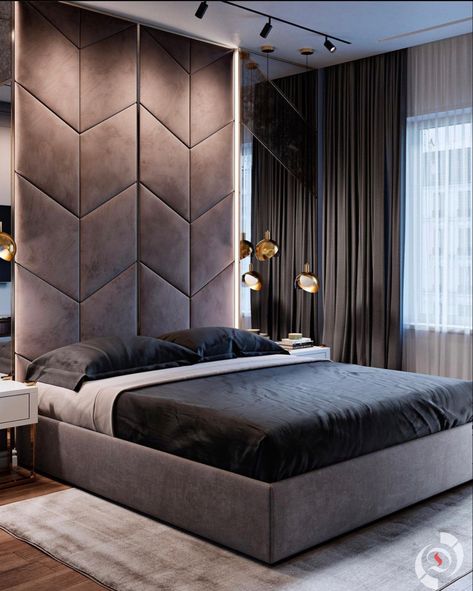 Bedroom Headboard Wall Ideas Modern, Full Headboard Bedroom Designs, Headboard To Ceiling, Bedback Design, Bedback Designs Modern, Bedroom Headboard Design Modern, Bed Head Designs Luxury, Luxury Bedback Design, Bed Back Cushion Design Full Wall