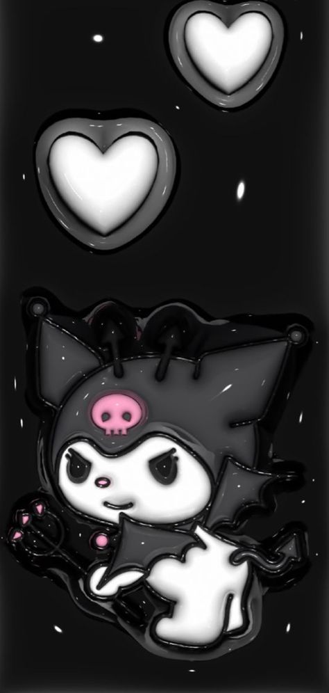 Summer Themed Wallpaper, Hello Kitty Wallpaper Black, Pfp Gangsta, Gangsta Hello Kitty, Wallpaper Kuromi, Hello Kitty Banner, Kitty Banner, Iphone Wallpaper Rock, Emo Aesthetic Wallpaper