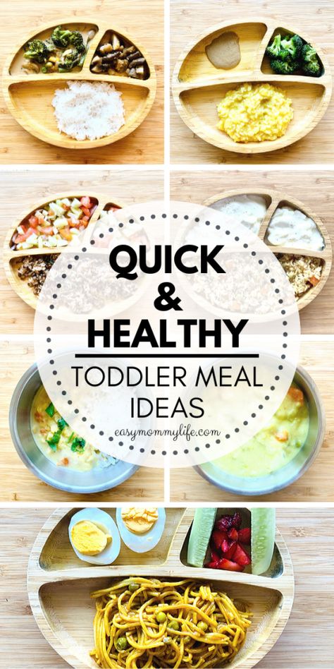 Quick and Healthy Toddler Meals. Includes toddler meal ideas for 1 year old, ideas for 2 year olds and toddler meal ideas for picky eaters. Many low prep, easy and clean eating friendly toddler recipes. Special focus on vegan and dairy free meal ideas.  #toddler #toddlermealideas #toddlerrecipes #recipesforkids #dairyfree #vegan #wholefoodsforkids #healthymealsfortoddlers Quick Easy Meals For One Year Old, Easy Toddler Snacks, Picky Eaters Dinner, Picky Eaters Recipes, Toddler Picky Eater, Toddler Meal Ideas, Easy Toddler Meals, Toddler Dinner, Toddler Recipes