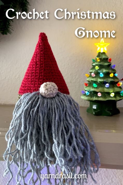 This free crochet video pattern will go over the steps needed to create this adorable Christmas gnome, also known as a nisse or tomte. Click to follow the link for all related resources. Crochet Gnome Nose, Crochet Christmas Gnome Pattern, Gnome Free Pattern, Crochet Christmas Gnome, Crochet Gnomes Pattern Free, Gnome Craft, Crochet Gnomes, Gnome Crafts, Gnome Crochet