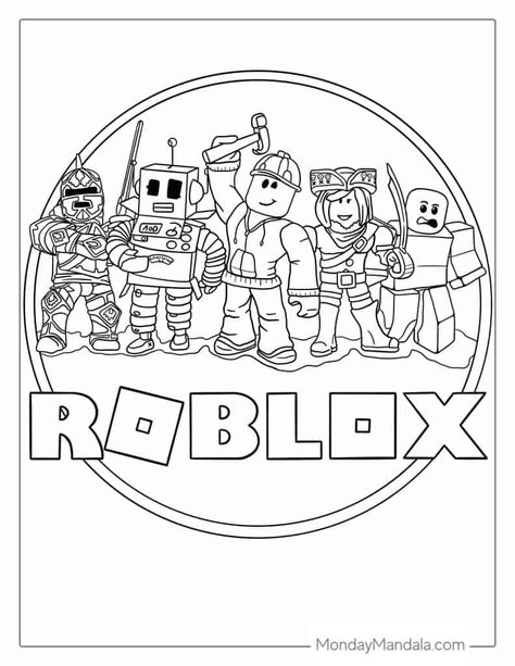 Roblox Coloring Pages Free Printable, Roblox Coloring Pages, Roblox Coloring, Disney Coloring Pages Printables, Kids Colouring Printables, Roblox Party, Colouring Ideas, Minecraft Coloring Pages, Gratis Printables