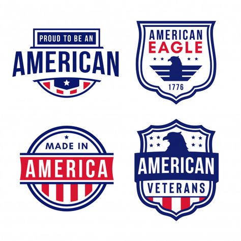 American Logo Design, Patriotic Logo, Logo Usa, American Eagle Logo, Navy Badges, America Logo, American Logo, Athletics Logo, American Club